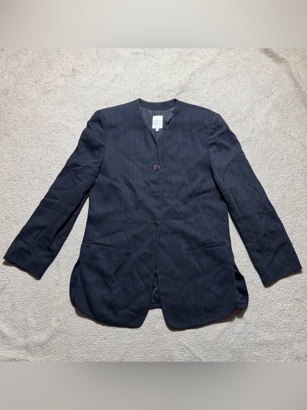 Joan & David Blazer Womens 10‎ (44) Jacket Lined Virgin Wool Three Button Office